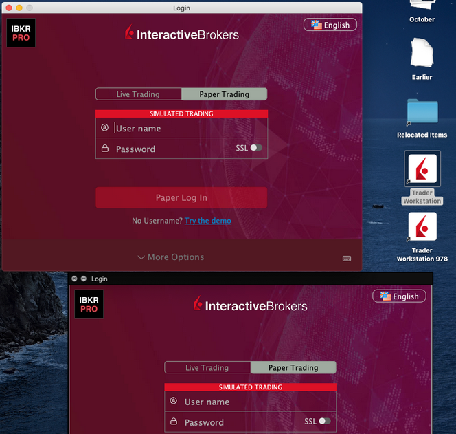 Downloading multiple versions of TWS on a mac. 